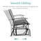 Best Choice Products 2-Person Outdoor Swing Glider, Steel Patio Loveseat, Bench Rocker w/ Armrests